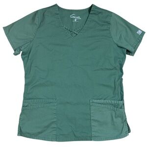Butter Soft Women's Short Sleeve Green Scrub Top Size Medium